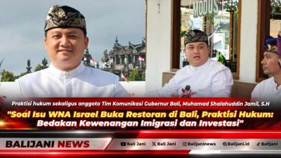 Praktisi hukum dan anggota Tim Komunikasi Gubernur Bali Muhamad Shalahuddin Jamil memberikan tanggapan terkait isu legalitas usaha WNA di Denpasar Bali