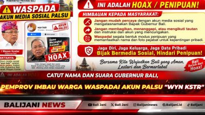 Catut Nama dan Suara Gubernur Bali, Pemprov Imbau Warga Waspadai Akun Palsu ‘wyn kstr’