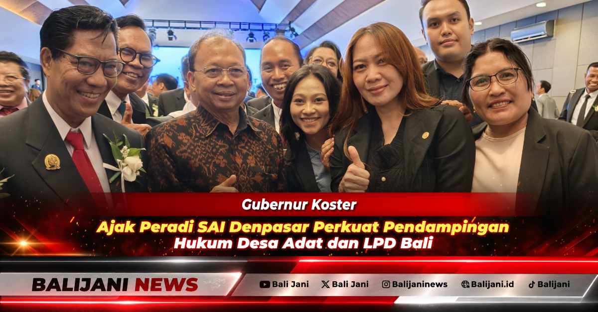 Gubernur Bali Wayan Koster saat memberikan sambutan pada pelantikan Pengurus DPC Peradi SAI Denpasar di Riverside Convention Center