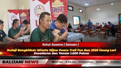 Pemandangan alam Desa Sudaji di Buleleng yang menjadi rute Sudaji Peace Trail Fun Run 2026 berkonsep pariwisata hijau ramah lingkungan
