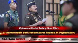 Jaksa Agung ST Burhanuddin saat mengambil sumpah jabatan dan melantik 34 pejabat Kepala Kejaksaan Tinggi dan Eselon II di Gedung Utama Kejaksaan Agung