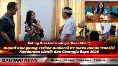 Bupati Klungkung I Made Satria saat menerima kunjungan audiensi Direktur PT Inako Kreta Udhaya Suchang Oh di Ruang Rapat Bupati Klungkung