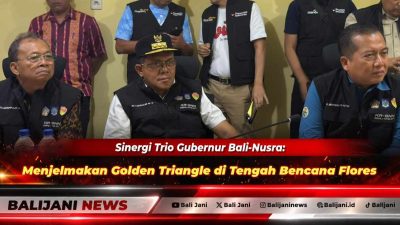Gubernur Bali Wayan Koster, Gubernur NTB Lalu Muhamad Iqbal, dan Gubernur NTT Emanuel Melkiades Laka Lena saat berkoordinasi menangani dampak gempa Flores