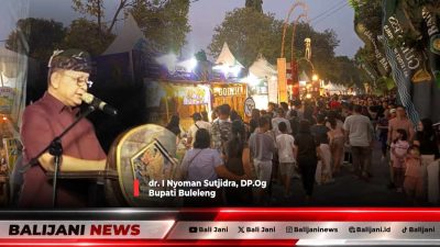 Bupati Buleleng I Nyoman Sutjidra saat menutup Bulfest 2026 di Kawasan Praja Mandala Singa Ambara Raja.