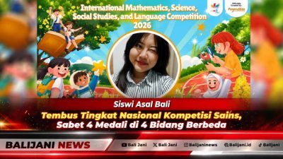 Stephanie Yuki Samantha siswi SMAS Kristen Harapan Denpasar pemborong 4 medali pada ajang Jenius National Science Competition
