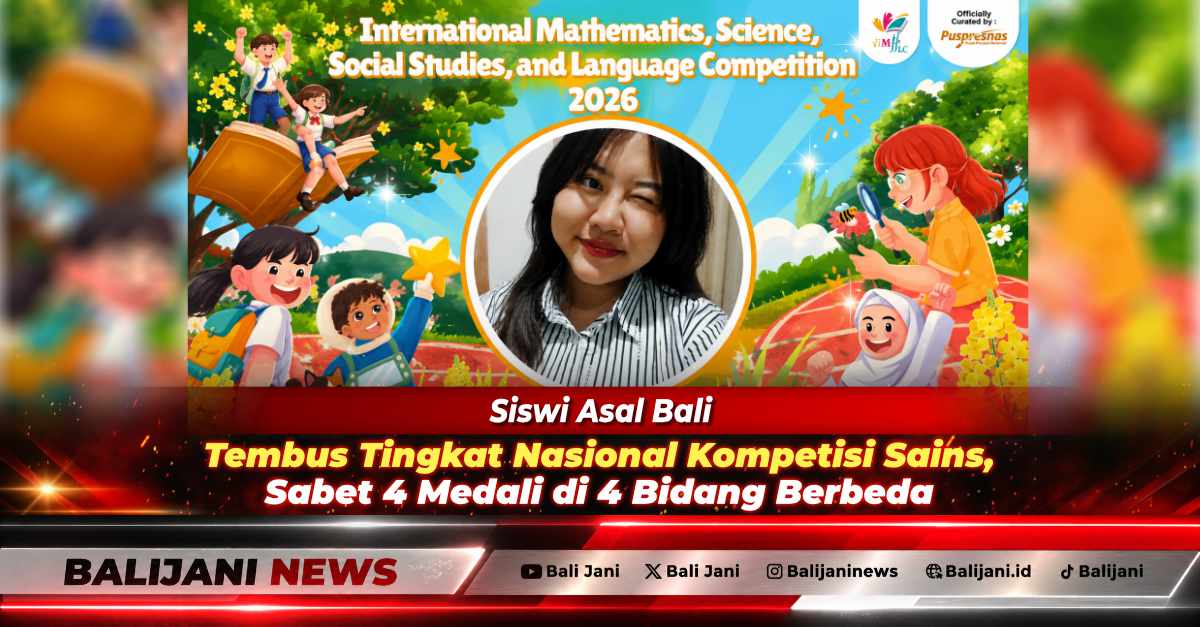 Stephanie Yuki Samantha siswi SMAS Kristen Harapan Denpasar pemborong 4 medali pada ajang Jenius National Science Competition
