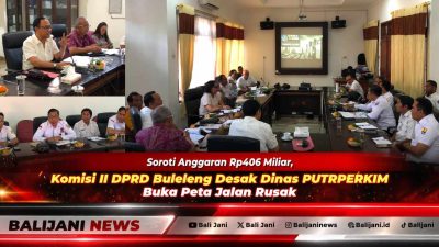 Ketua Komisi II DPRD Buleleng Wayan Masdana saat memimpin Rapat Dengar Pendapat pembahasan Rancangan KUA PPAS 2027 bersama Dinas PUTRPERKIM Buleleng