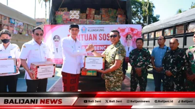 Pemkab Klungkung salurkan bantuan logistik untuk korban gempa NTT di Kodim 1610