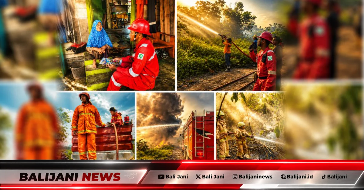 Tim darurat PT Pertamina Hulu Indonesia (PHI) bersama pemadam kebakaran berjibaku memadamkan titik api karhutla di sekitar area operasi migas Kalimantan.