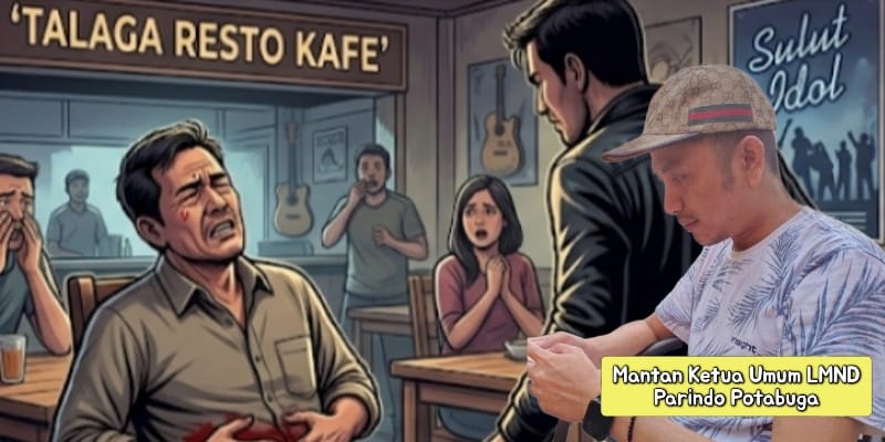 Ilustrasi garis polisi dan penyelidikan kasus penikaman di Manado oleh Balijani