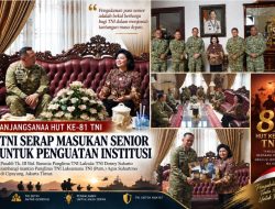 Jelang HUT ke-81 TNI, Perwira Tinggi Sambangi Mantan Panglima TNI Agus Suhartono