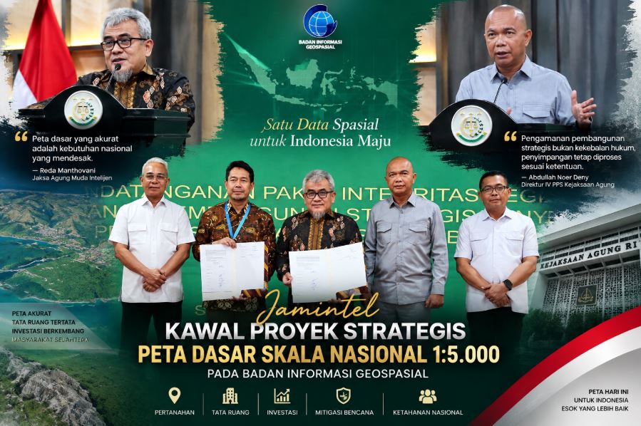 Penandatanganan Pakta Integritas dan Entry Meeting PPS Proyek Peta Dasar di Gedung Kejagung