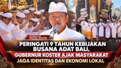 Peringati 9 Tahun Kebijakan Busana Adat Bali, Gubernur Koster Ajak Masyarakat Jaga Identitas dan Ekonomi Lokal