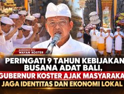 Peringati 9 Tahun Kebijakan Busana Adat Bali, Gubernur Koster Ajak Masyarakat Jaga Identitas dan Ekonomi Lokal