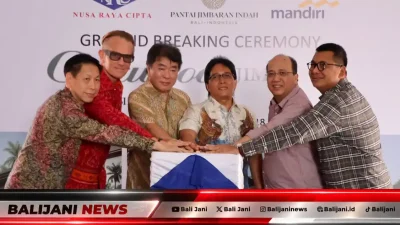Wakil Gubernur Bali I Nyoman Giri Prasta saat menghadiri ground breaking Oakwood Jimbaran Villas & Residences