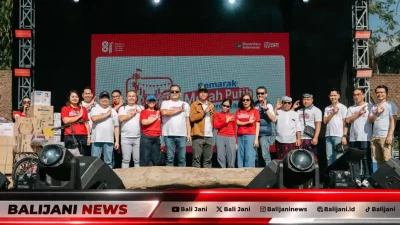 Warga antusias mengikuti cek kesehatan gratis dan kegiatan Semarak Merah Putih BRI di Desa Angseri Tabanan