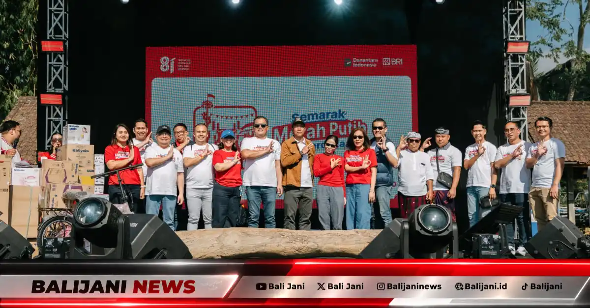 Warga antusias mengikuti cek kesehatan gratis dan kegiatan Semarak Merah Putih BRI di Desa Angseri Tabanan