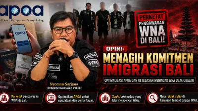 Ilustrasi pengawasan keimigrasian dan optimalisasi Aplikasi Pelaporan Orang Asing (APOA) di Bali