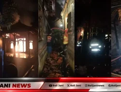 Rumah Pedagang di Baktiserage Ludes Terbakar Dini Hari, Damkar Buleleng Respon Cepat Dalam 5 Menit