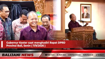 Gubernur Bali Wayan Koster saat menyampaikan paparan optimalisasi aset daerah dalam Rapat Paripurna DPRD Provinsi Bali