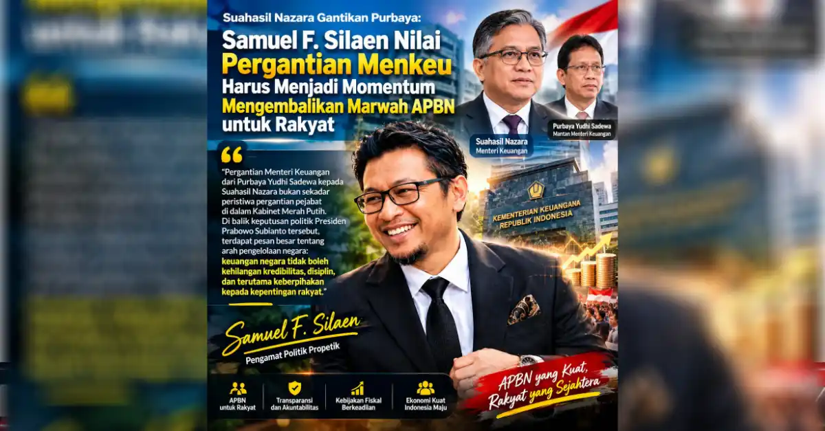 Suahasil Nazara saat dilantik menjadi Menteri Keuangan Republik Indonesia di Istana Negara