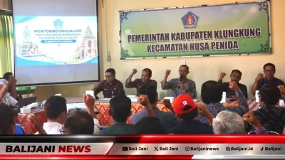 Wakil Bupati Klungkung Tjokorda Gde Surya Putra saat memimpin evaluasi pemerintahan di Nusa Penida