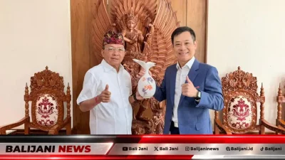 Gubernur Bali Wayan Koster menerima kunjungan Direktur Jenderal TETO Surabaya David Wen-Chiun Lin di Rumah Jabatan Jaya Sabha Denpasar