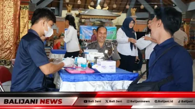 Pelaksanaan kegiatan donor darah dan pemeriksaan kesehatan gratis dalam rangka HUT ke-81 RRI di Singaraja