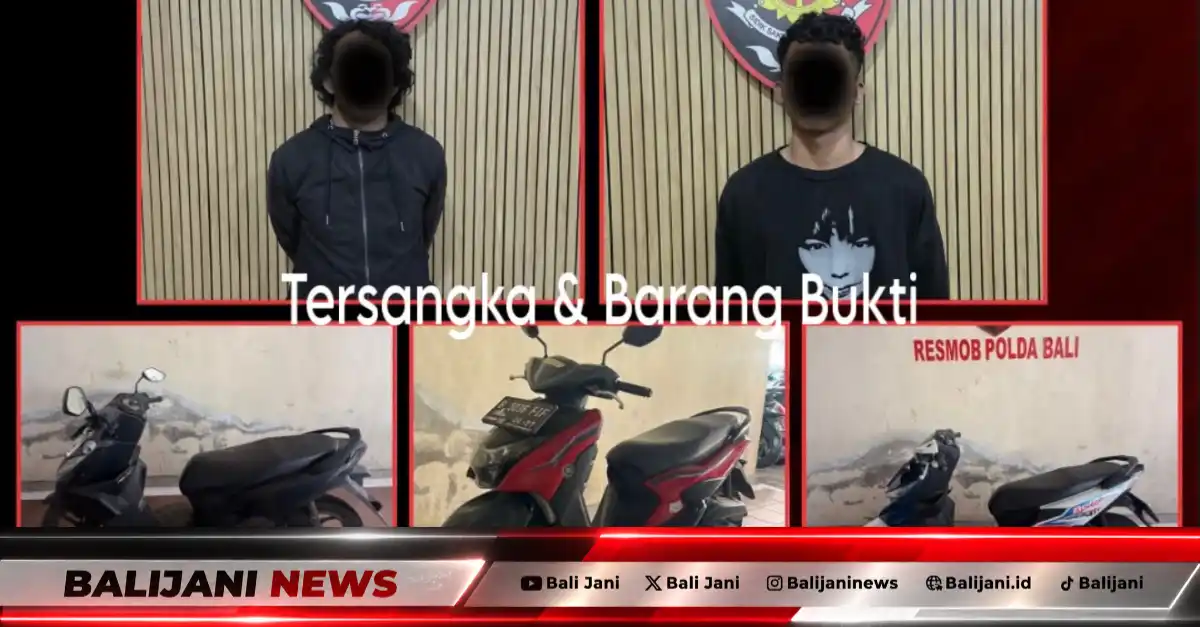 Barang bukti kendaraan bermotor dan pengungkapan kasus curanmor oleh Ditreskrimum Polda Bali