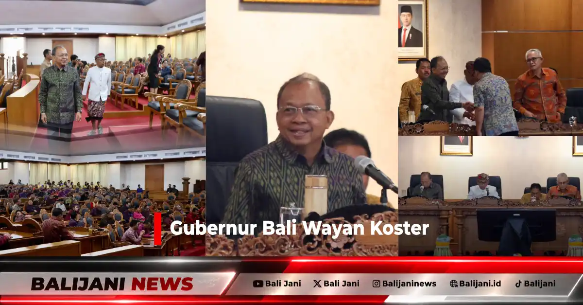 Gubernur Bali saat menyampaikan apresiasi dalam Rapat Paripurna DPRD Provinsi Bali