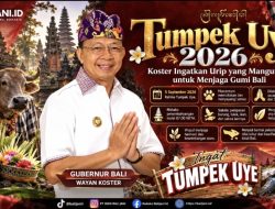 Tumpek Uye 2026, Koster Ingatkan Prinsip “Urip Manguripi” untuk Menjaga Harmoni Gumi Bali