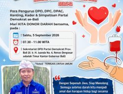 Donor Darah DPD Demokrat Bali Terbuka untuk Umum, Mudarta: Setetes Darah, Harapan Hidup Sesama