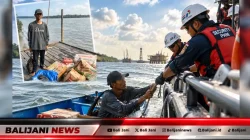 Perahu Terbalik di Perairan Kutai Lama, Tim Keamanan PHM Selamatkan Warga yang Nyaris Tenggelam