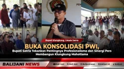 Buka Konsolidasi PWI, Bupati Satria Tekankan Pentingnya Profesionalisme dan Sinergi Pers Membangun Klungkung Mahottama