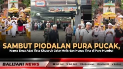 Sambut Piodalan Pura Pucak, Krama Desa Adat Tista Khusyuk Gelar Melis dan Nunas Tirta di Pura Mumbul