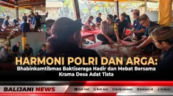 Harmoni Polri dan Warga: Bhabinkamtibmas Baktiseraga Hadir dan Mebat Bersama Krama Desa Adat Tista