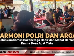 Harmoni Polri dan Warga: Bhabinkamtibmas Baktiseraga Hadir dan Mebat Bersama Krama Desa Adat Tista