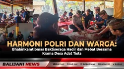 Harmoni Polri dan Warga: Bhabinkamtibmas Baktiseraga Hadir dan Mebat Bersama Krama Desa Adat Tista