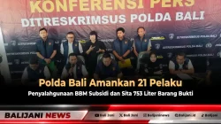 Polda Bali Amankan 21 Pelaku Penyalahgunaan BBM Subsidi dan Sita 753 Liter Barang Bukti