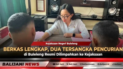 Berkas Lengkap, Dua Tersangka Pencurian di Buleleng Resmi Dilimpahkan ke Kejaksaan