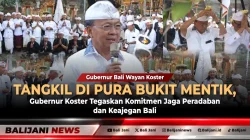 Tangkil di Pura Bukit Mentik, Gubernur Koster Tegaskan Komitmen Jaga Peradaban dan Keajegan Bali