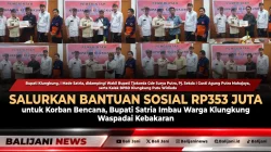 Salurkan Bantuan Sosial Rp353 Juta untuk Korban Bencana, Bupati Satria Imbau Warga Klungkung Waspadai Kebakaran