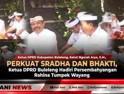 Perkuat Sradha dan Bhakti, Ketua DPRD Buleleng Hadiri Persembahyangan Rahina Tumpek Wayang