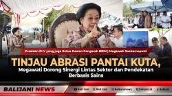 Tinjau Abrasi Pantai Kuta, Megawati Dorong Sinergi Lintas Sektor dan Pendekatan Berbasis Sains