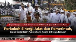 Perkokoh Sinergi Adat dan Pemerintah, Bupati Satria Hadiri Puncak Karya Agung di Desa Adat Akah