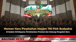 Momen Haru Perpisahan Mayjen TNI Piek Budyakto di Kodam IX/Udayana: Pertahankan Prestasi dan Dukung Pangdam Baru