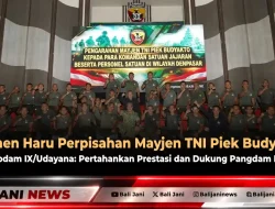Momen Haru Perpisahan Mayjen TNI Piek Budyakto di Kodam IX/Udayana: Pertahankan Prestasi dan Dukung Pangdam Baru