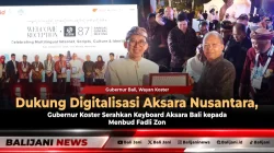 Dukung Digitalisasi Aksara Nusantara, Gubernur Koster Serahkan Keyboard Aksara Bali kepada Menbud Fadli Zon