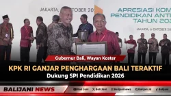 KPK RI Ganjar Penghargaan Bali Teraktif Dukung SPI Pendidikan 2026