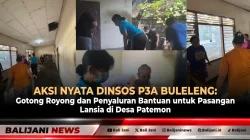 Aksi Nyata Dinsos P3A Buleleng: Gotong Royong dan Penyaluran Bantuan untuk Pasangan Lansia di Desa Patemon
